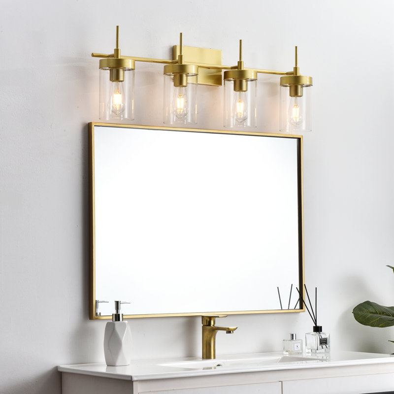 Annisha Dimmable Vanity Light, Brass, 11" H x 5" W x 5" D, 1 Light