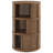 Clement Round Pedestal Stand Storage Table With Sliding Tambour Doors