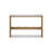47.24" Whisper Of Waves Modern Console Table W/ White Marble-Pattern Top, Solid Wood Veneered Sofa Table W/ Open Storage Shelf, Entryway Table For Living Room-1148075764