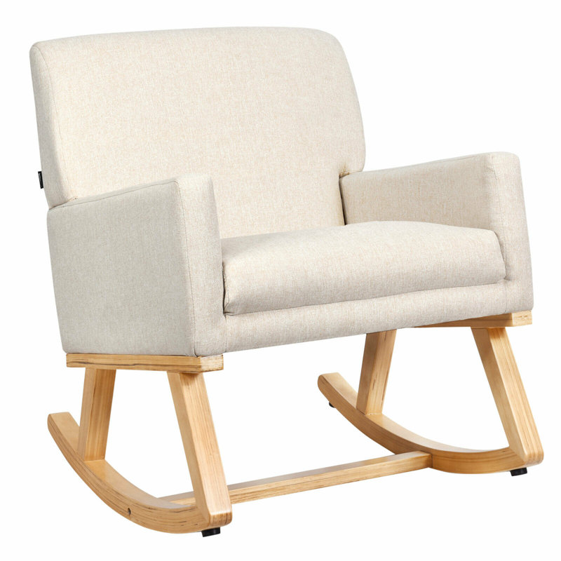 Nolea Upholstered Rocking Chair, Beige