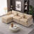 105" Modular L-Shape Sectional with Ottoman, Soft Chenille Fabric, 3-Seat-1438868638