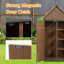 Armoire de rangement extérieure avec tablette et portes doubles
