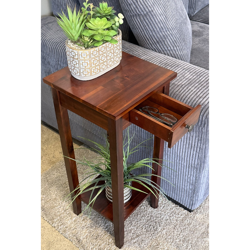 Support pour plante d'acacia Aiydan, Acajou foncé