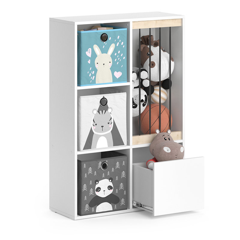 Ellerbe 107.8 cm H X 72 cm W Kids Bookcase with Toy Storage
