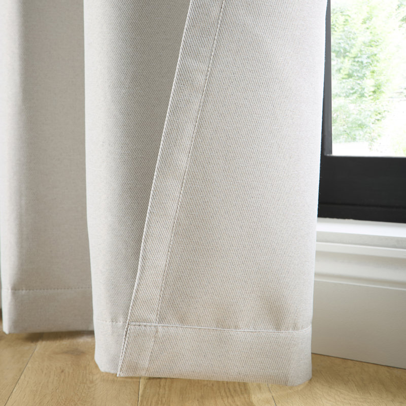 Plain Twill Blackout Curtain Panel Pair, 46" Width x 54" Drop (117 x 137cm)