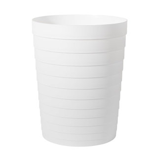 Small Bathroom Trash Can Wastebasket, Plastic Garbage Bin Container Basket for Bathrooms