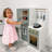 Teamson Kids Little Chef Lyon Modern Wooden Play Kitchen, Gray