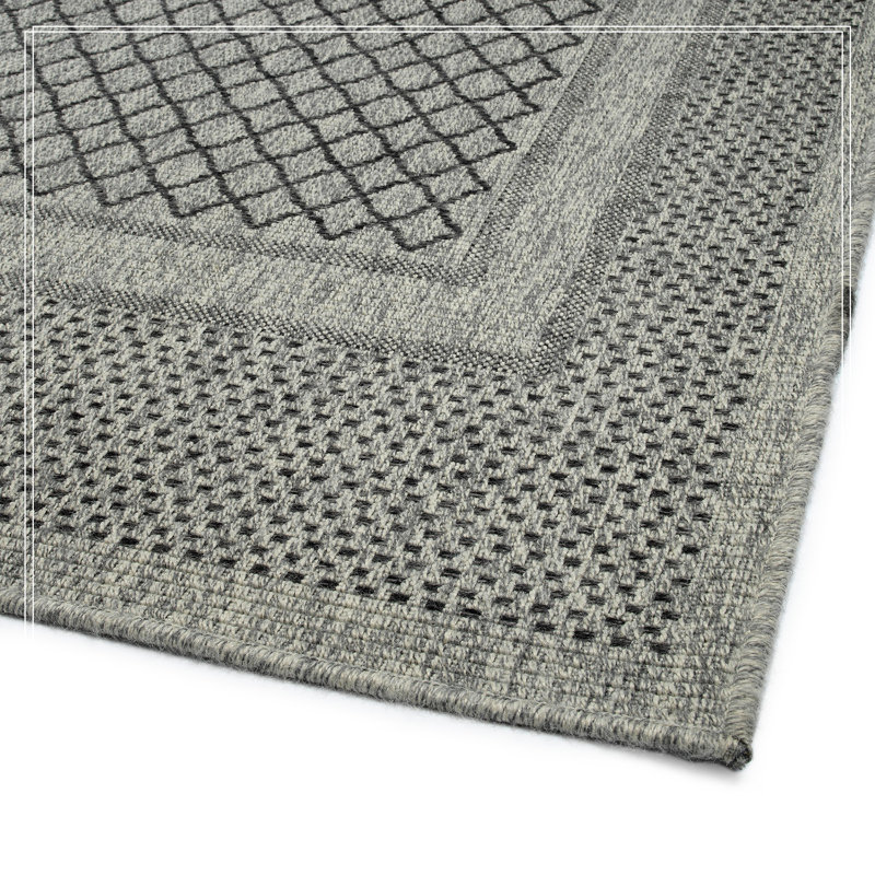 Tapis texturé moderne, transitionnel, géométrique, style Sud-Ouest, Rectangle 4pi x 6 pi