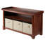 Banc de rangement avec 3 paniers en tissu pliables Drakeford-33090684