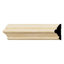 Moulure de rail de chaise en bois franc massif de qualité D 1 1/8 po x l 3 po x L 96 po.-96930367