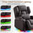 zero clearence recliner  Power Recliner Chair With Heat And Massage Set Of 2, Overstuffed Reclining Sofa Chair For Living Room Home Theater Rv With 3-Side Led Lights/Cup Holders/Usb & Type C Port-904230652