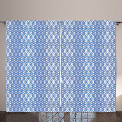 Polyester Semi Sheer Curtain/Drape Pair
