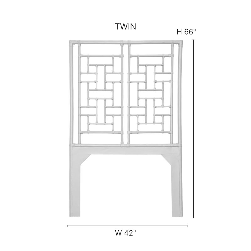 Ohana Wicker/Rattan Open-Frame Headboard, Twin, Natural