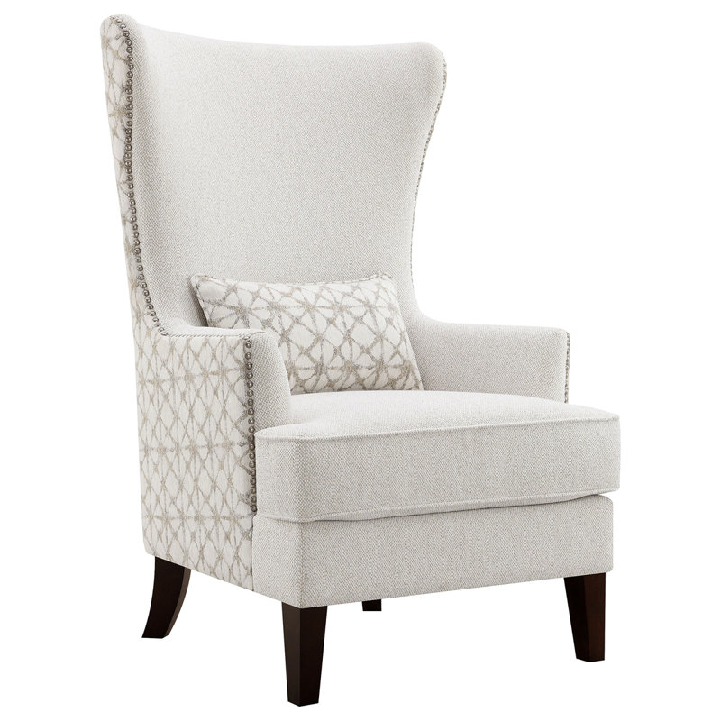 Lindstrom Latte Wingback Accent Chair