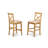 5 Piece Kitchen Counter Height Dining Table Set Includes a Rectangle Dining Room Table and 4 Linen Fabric Upholstered Chairs, Oak-1326897709