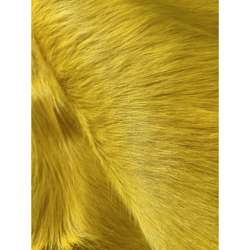 Tapis jaune en cuir de vache teint à la main Cresson
