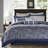 Aubrey Navy Paisley 12-Piece Queen Comforter Set with 100% Cotton Bed Sheets-2073023766-2073023983