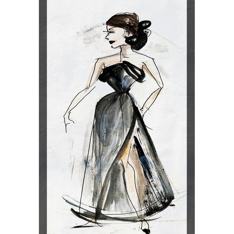 Fashion Deux by Jarman Fagalde - Painting, 122 cm H x 81 cm W, Black Floater Framed