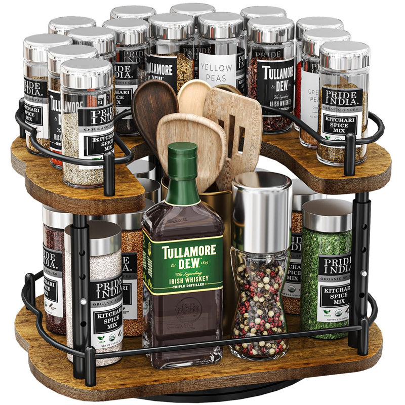 Freestanding Spice Rack with Adjustable Racks