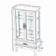 Armoire lumineuse en verre avec tablettes réglables en verre 2 portes et 1 tiroir-1794151251-1784497838