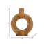 Bois de Philippos, vase en forme de beigne H 14 po, brun-1970614143