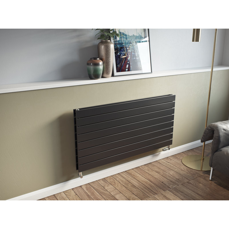 Andrew Horizontal Designer Radiator, 59.5 cm H x 150 cm W x 8.6 cm D, Anthracite
