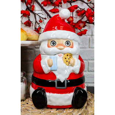 Bocal à biscuits fantaisiste au père Noël Ebros