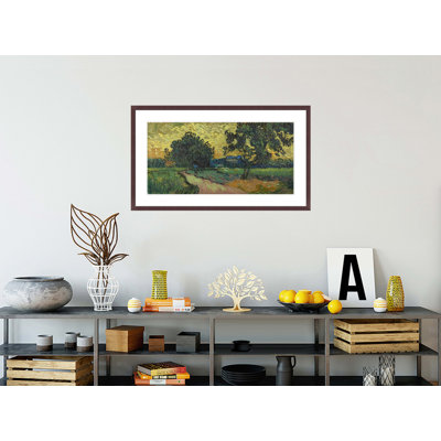 Landscape at Twilight by Vincent van Gogh -Framed Giclee Print