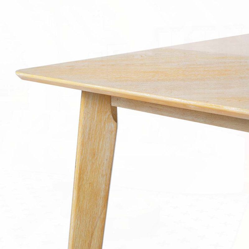 Table de salle à manger rectangulaire pour 6 personnes, Bois naturel délavé