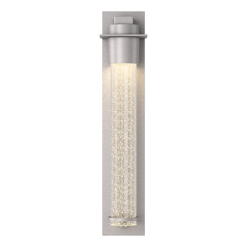 Plafonnier encastré d'extérieur Airis, Acier bruni côtier, Transparent avec grains, H 24,3 po x l 5 po x P 5,2 po