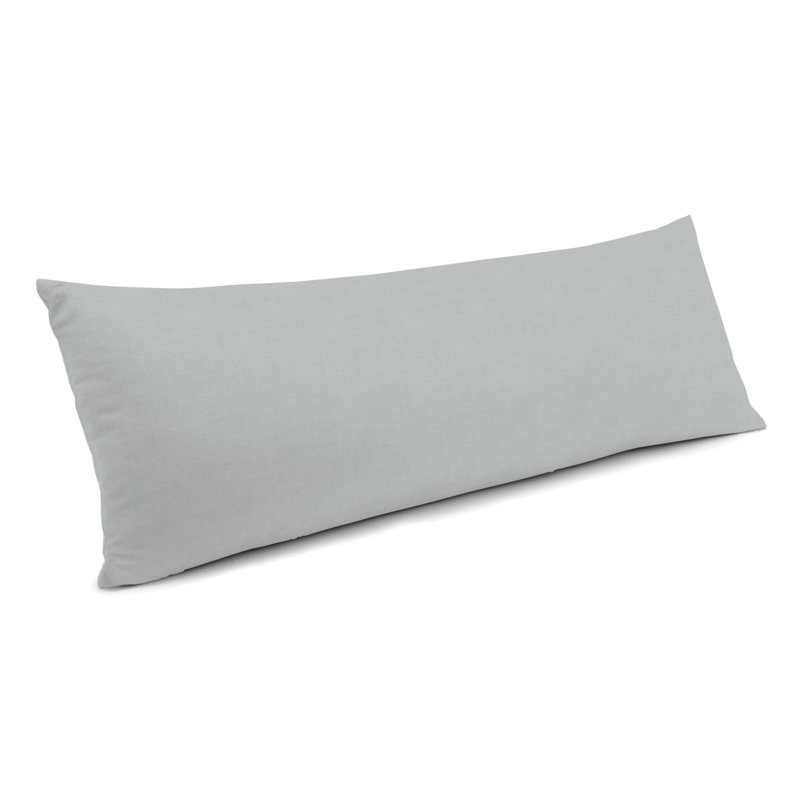 Housse de coussin rectangulaire et insert, 14 po x 48 po, Gris