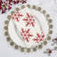 Ensemble de 4 serviettes de table en tissu de coton rouge flocon de neige l 20 po x L 20 po