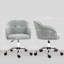 Daijha Swivel Desk Chair, Teddy Fleece, for Home Study Bedroom, Cream White-971629595