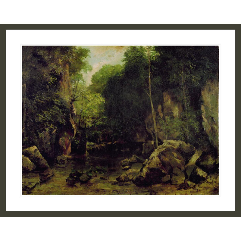 «Le Puits-Noir Doubs» par Gustave Courbet, impression giclée encadrée, H 33,25 po x l 41,5 po
