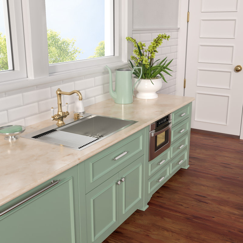 33"L x 22"W Drop In Kitchen Bar Sink Workstation Stainless Steel Single Bowl Kitchen Sink with 1 Faucet Hole, Stainless Steel