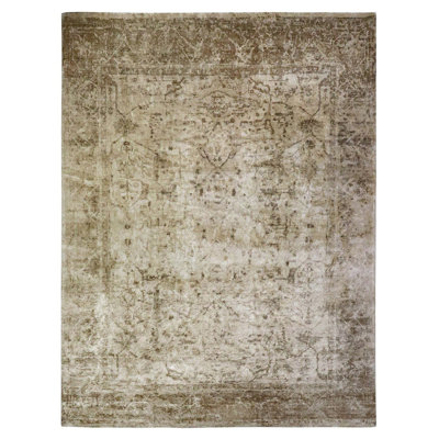 New One-of-a-Kind 12'6" x 13'6" Area Rug in Beige/Brown/Ivory