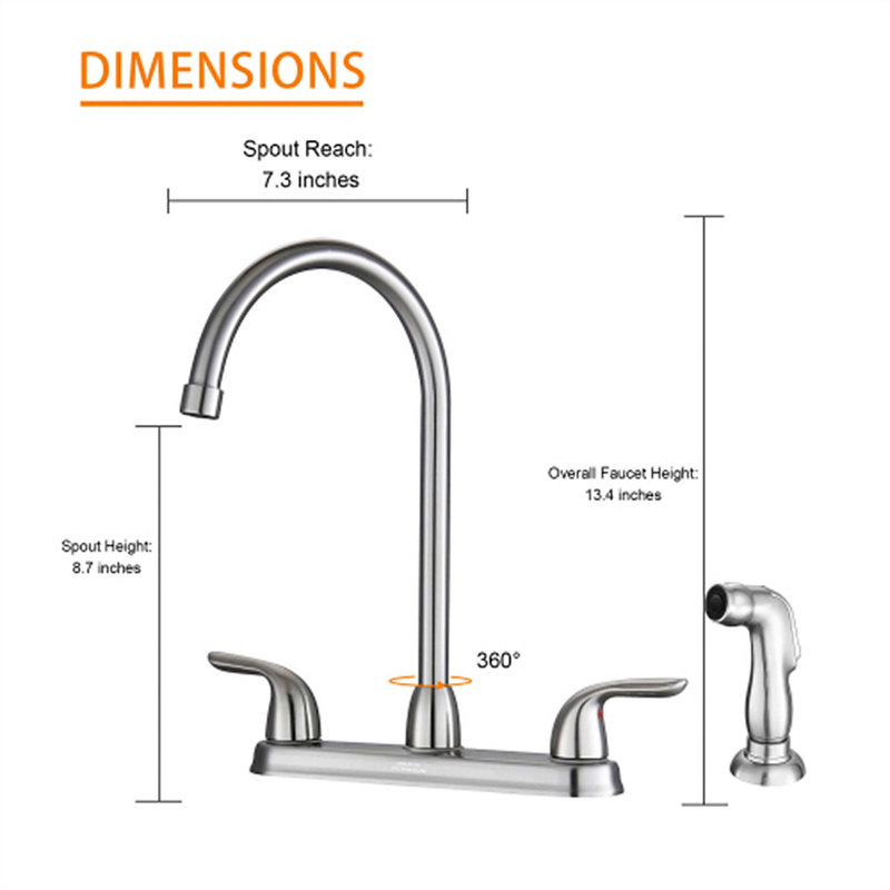 Red Cloud Pull Out Kitchen Faucet, Brushed Nickel