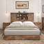 Structure de grand lit en bois Tryston Sherell, brun rustique-1351001944-1351001947