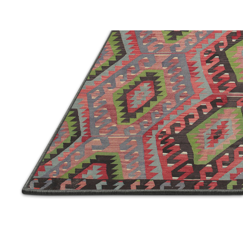 Tapis rouge à motif sud-ouest, Rectangle 5 pi x 7 pi