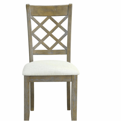 Karsen Beige Linen & Country Oak Texture Edge Chair (2-Piece Set)
