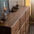 Brass Handle Rounded Buffet Table-2002443664