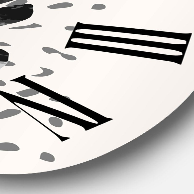Minimal Tropical Palm Leaf On Grunge Texture - Tropical Wall Clock, 36" H x 36" W x 1" D