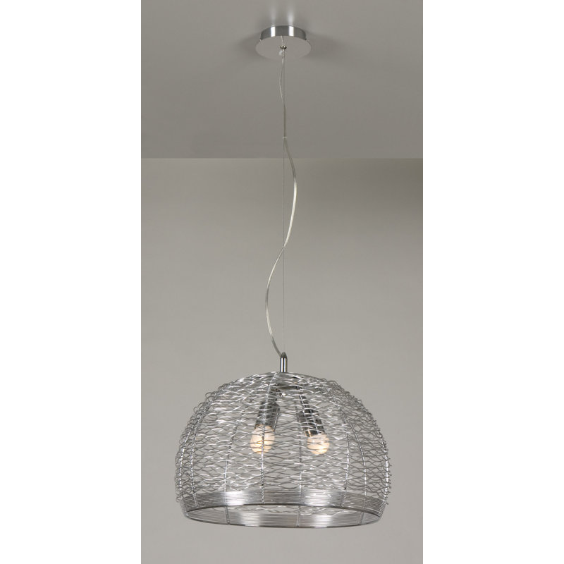 Frank 3 - Light Dome Pendant, 63cm, Silver
