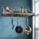 Gourmet Handcrafted Bookshelf Wall Mounted Pot Rack