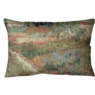 Coussin lombaire bluhender garten mit pfad