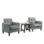 Ensemble de salon avec fauteuils et table de bout en velours vert Ezio-1295336999