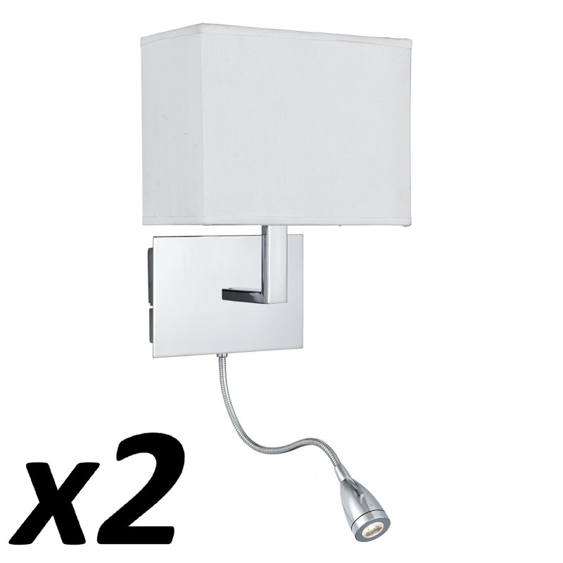 Waltham LED Armed Sconce, Chrome