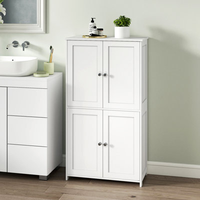 Armoire autoportante 4 portes avec tablettes réglables Burnham