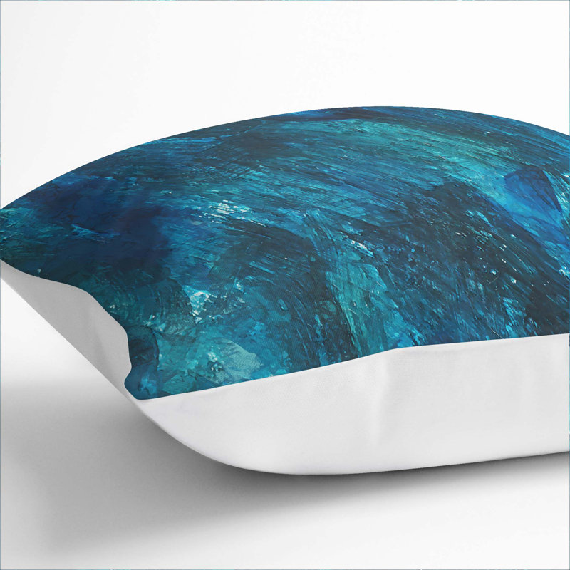 Abstract Square Throw Cushion, 55 x 55 cm, White