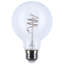 6 Watt G25 LED Reminiscent Flex Gray Coil Filament E26 3000K 120 Volt